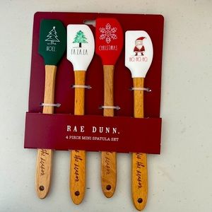 Rae Dunn Christmas 4 Pcs Mini Spatula Set silicone spatula